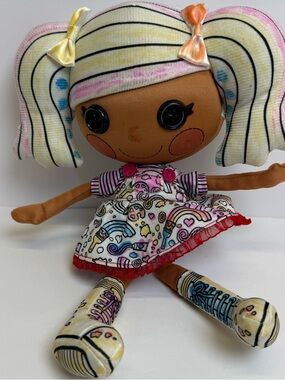 Lalaloopsy Color Me Doll Plush Penny Dots Spot Splatter Splash Washable Rare